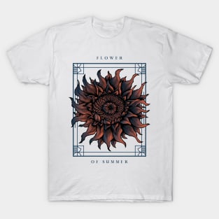Heraldic Copper Sunflower T-Shirt